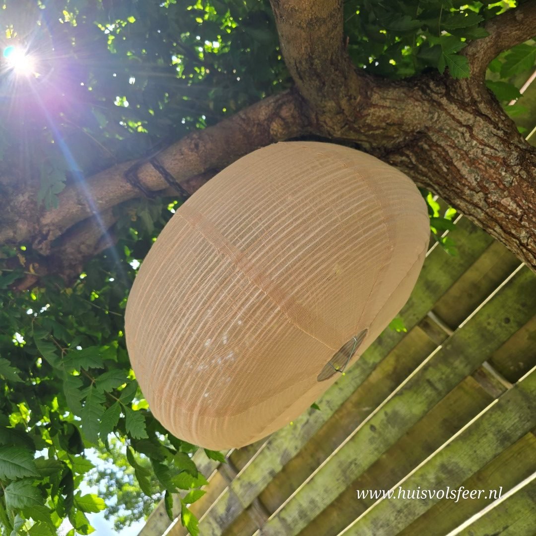 Jute lampion Taupe- Rond || Ø45 cm - Afbeelding 7