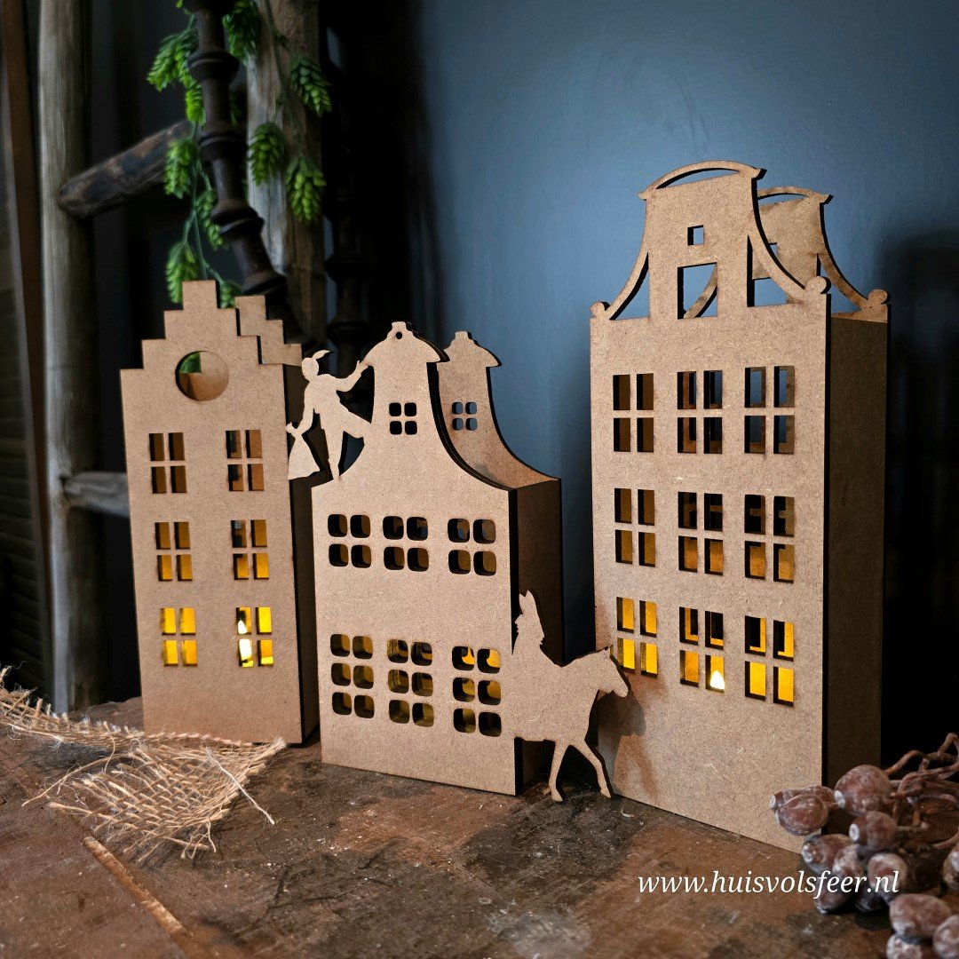 Houten Sinterklaashuisje met Piet & Paard - Afbeelding 14