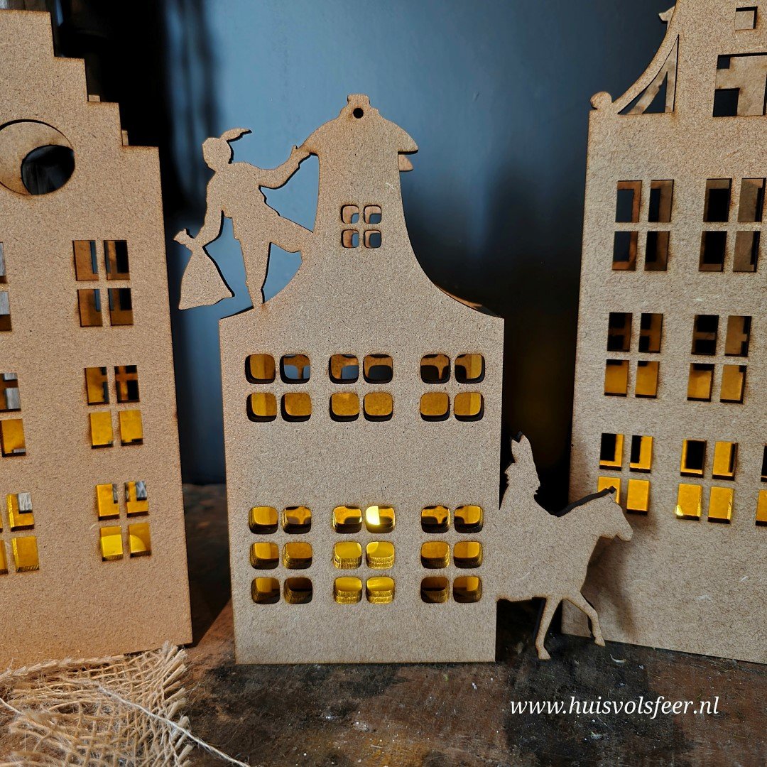 Houten Sinterklaashuisje met Piet & Paard - Afbeelding 16