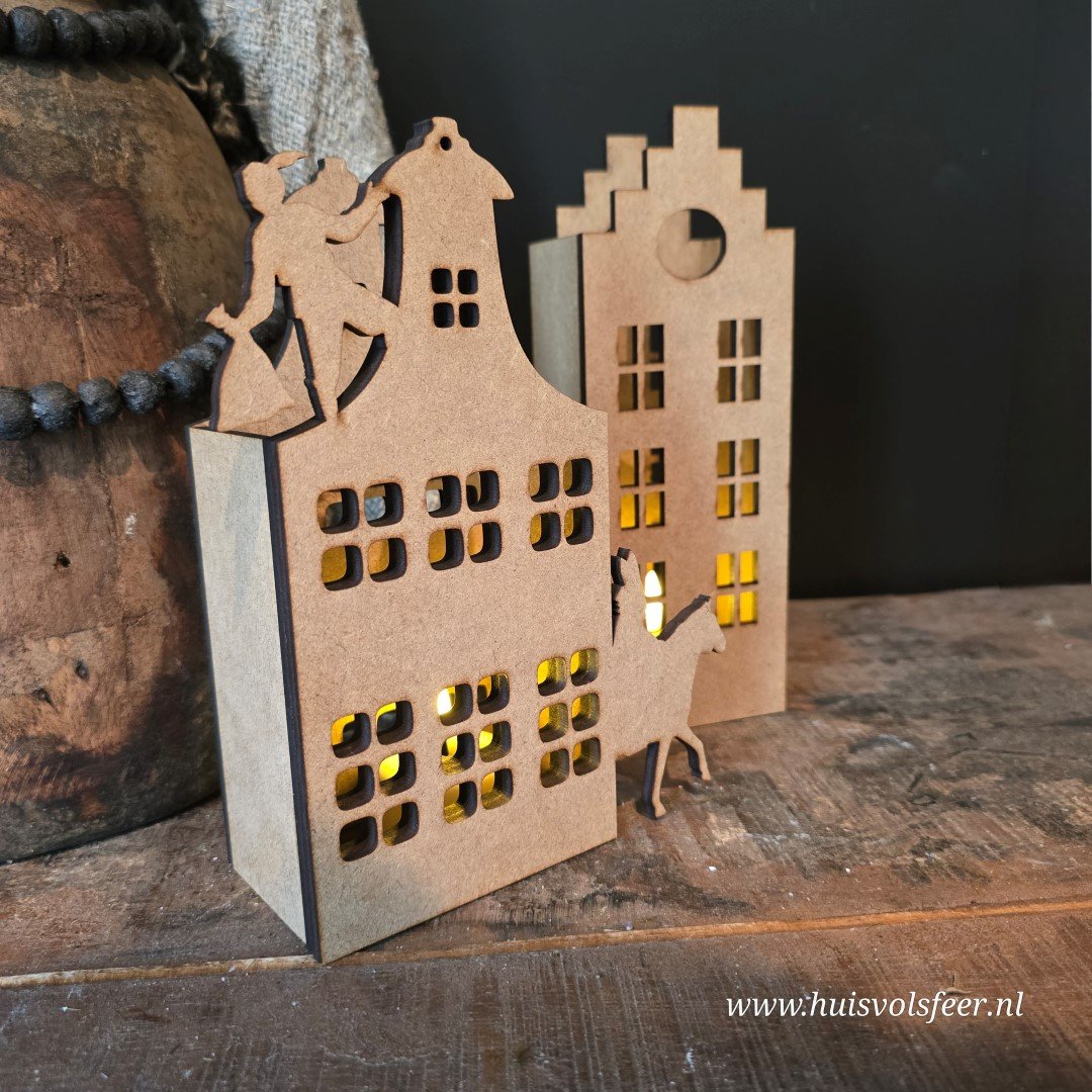 Houten Sinterklaashuisje met Piet & Paard - Afbeelding 12