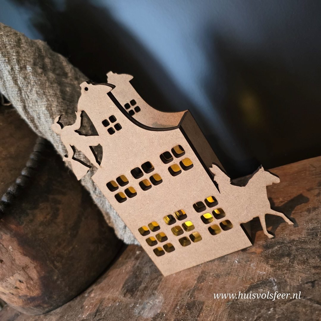 Houten Sinterklaashuisje met Piet & Paard - Afbeelding 9