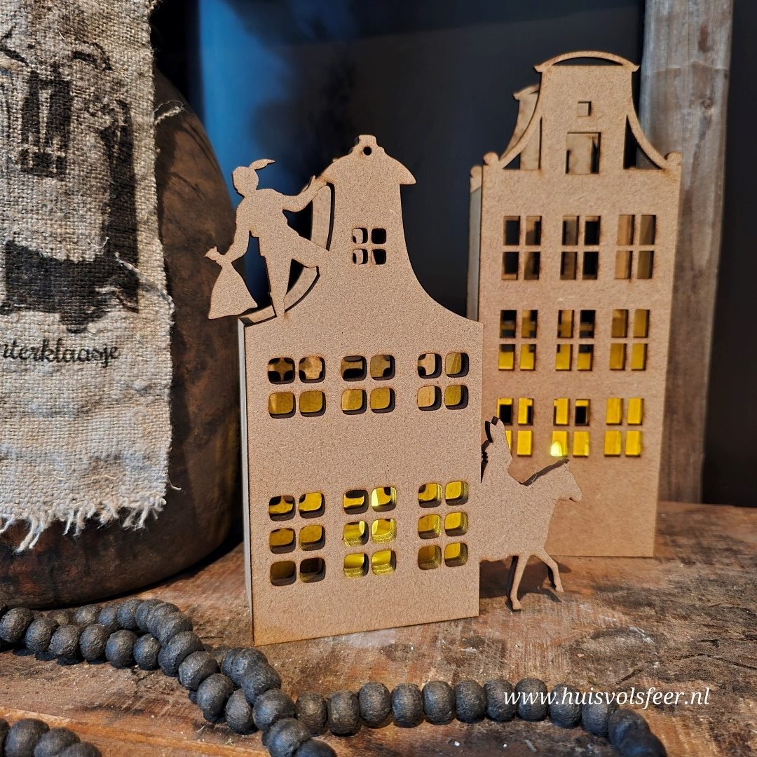 Houten Sinterklaashuisje met Piet & Paard - Afbeelding 10