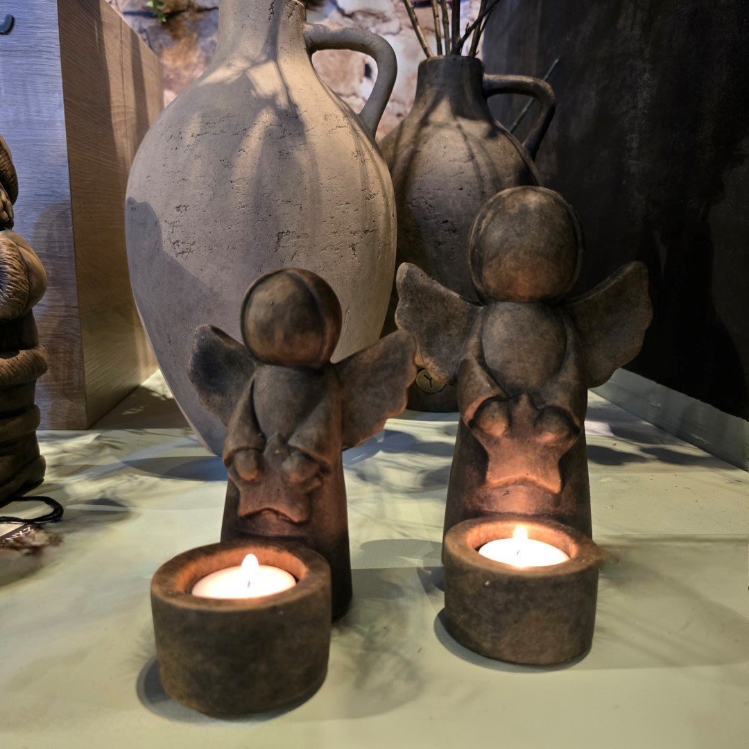 Tealightcup Angel with Star- Majestic Brown. 20 cm || Brynxz. - Afbeelding 7