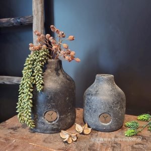 Vase Neck- Basalt- H15 cm || Brynxz.