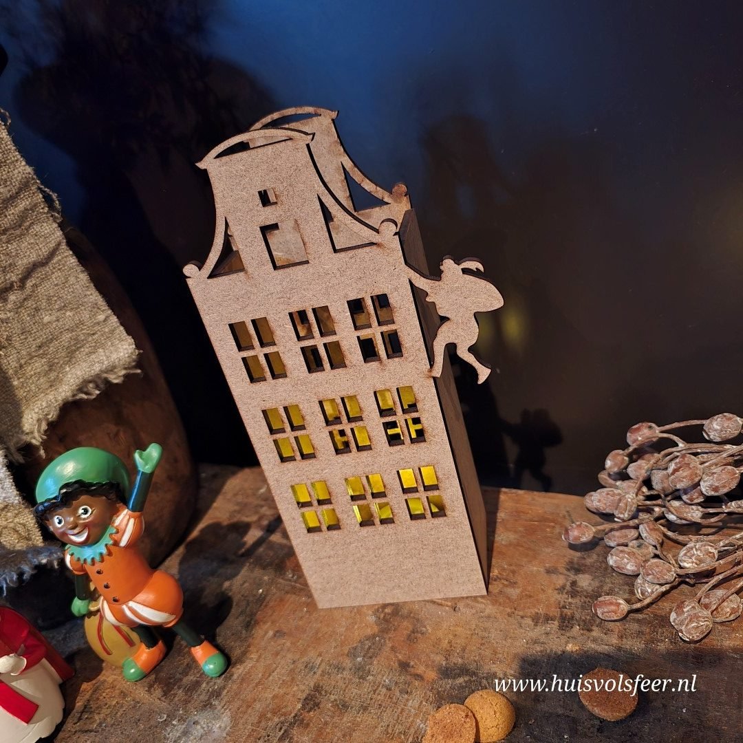 Houten Sinterklaashuisje met Pietje- Rechts - Afbeelding 5