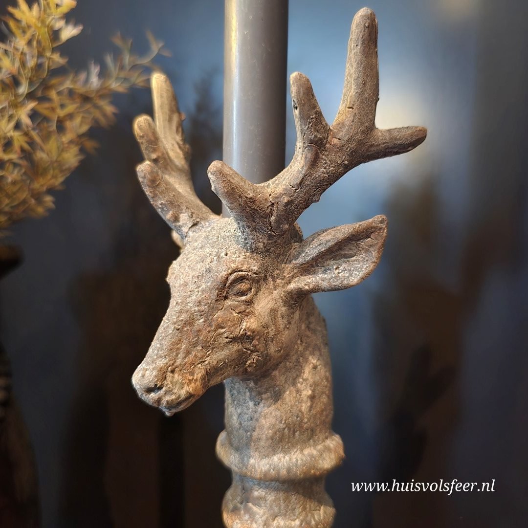 Stone Rustique- Kandelaar Hert voor Dinerkaars || 38 cm. - Afbeelding 7
