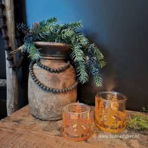 Windlicht Hert- Roestkleur || Medium