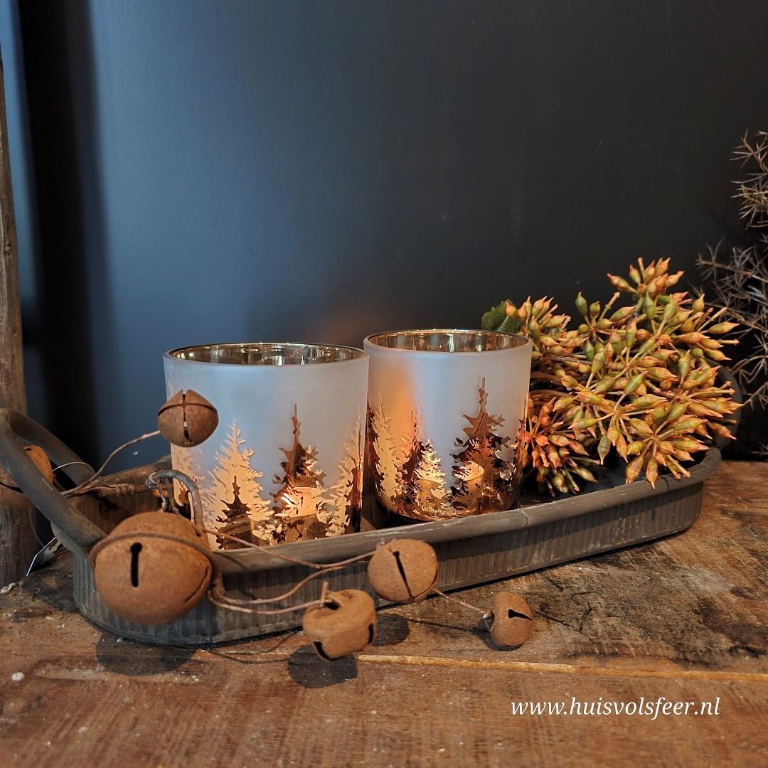 Kersttak met roestkleurige belletjes || 40 cm - Afbeelding 5