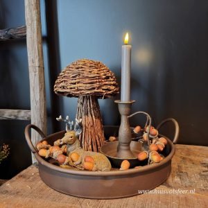 Metalen dienblad || Roestkleurig