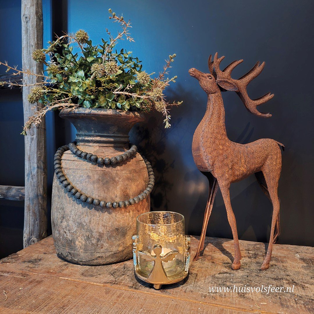 Roestkleurig Hert- "Omhoogkijkend" - Afbeelding 5