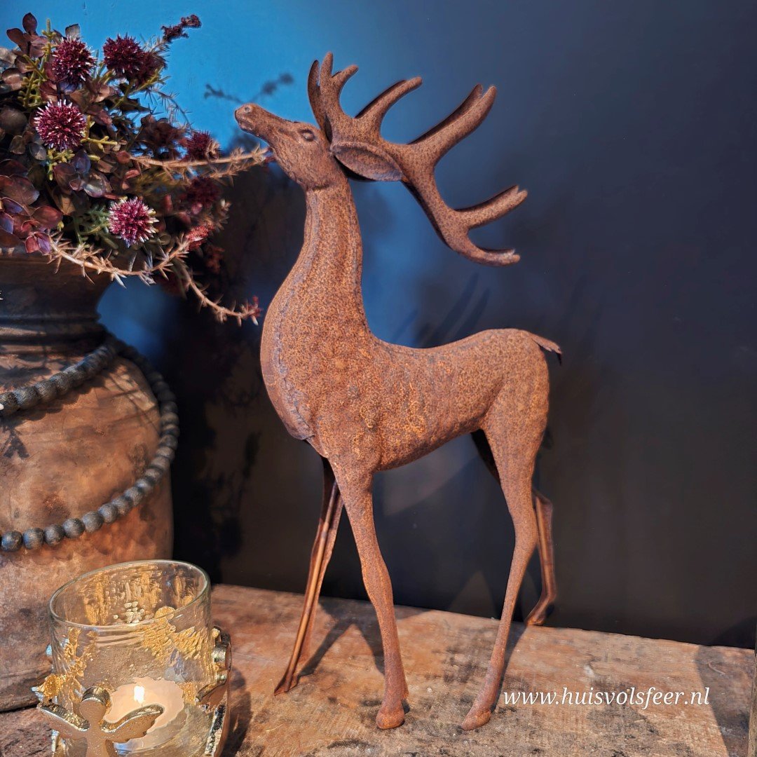 Roestkleurig Hert- "Omhoogkijkend" - Afbeelding 4