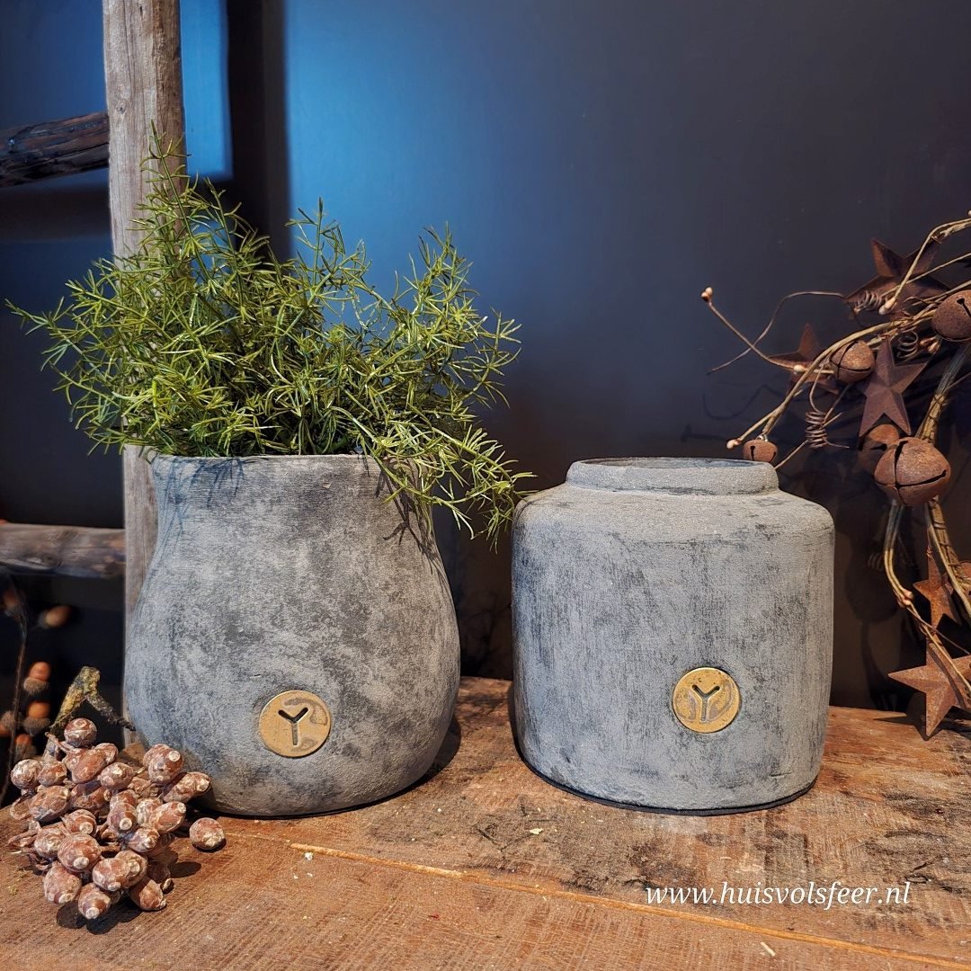 Planter Basic- Elegant. Stone Black || Brynxz