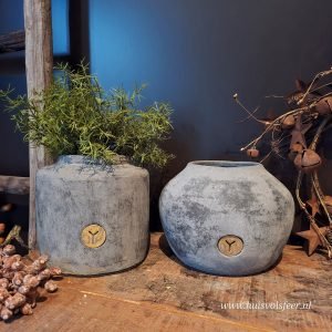 Planter Basic- Recht. Stone Black || Brynxz