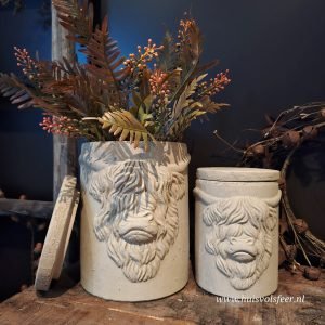 Pot and Top Scotty 15 x H19 cm- Majestic Taupe || Brynxz.