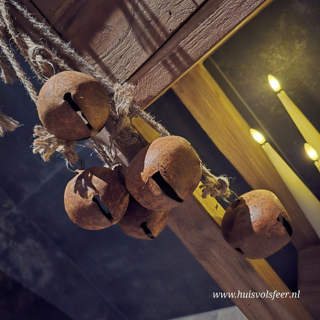 Kersthanger Jute met Bellen - Afbeelding 2