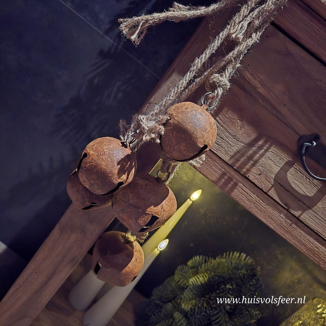 Kersthanger Jute met Bellen