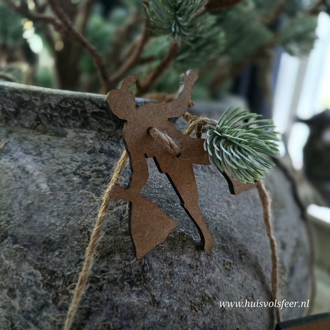 Houten Sinterklaas Slinger- 75 cm || Handmade - Afbeelding 11