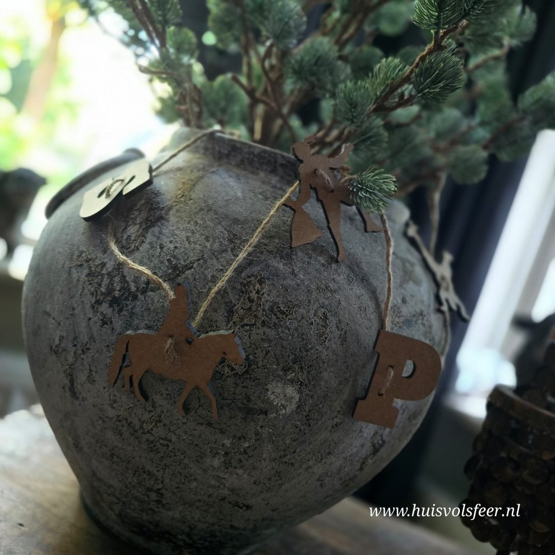 Houten Sinterklaas Slinger- 75 cm || Handmade - Afbeelding 10