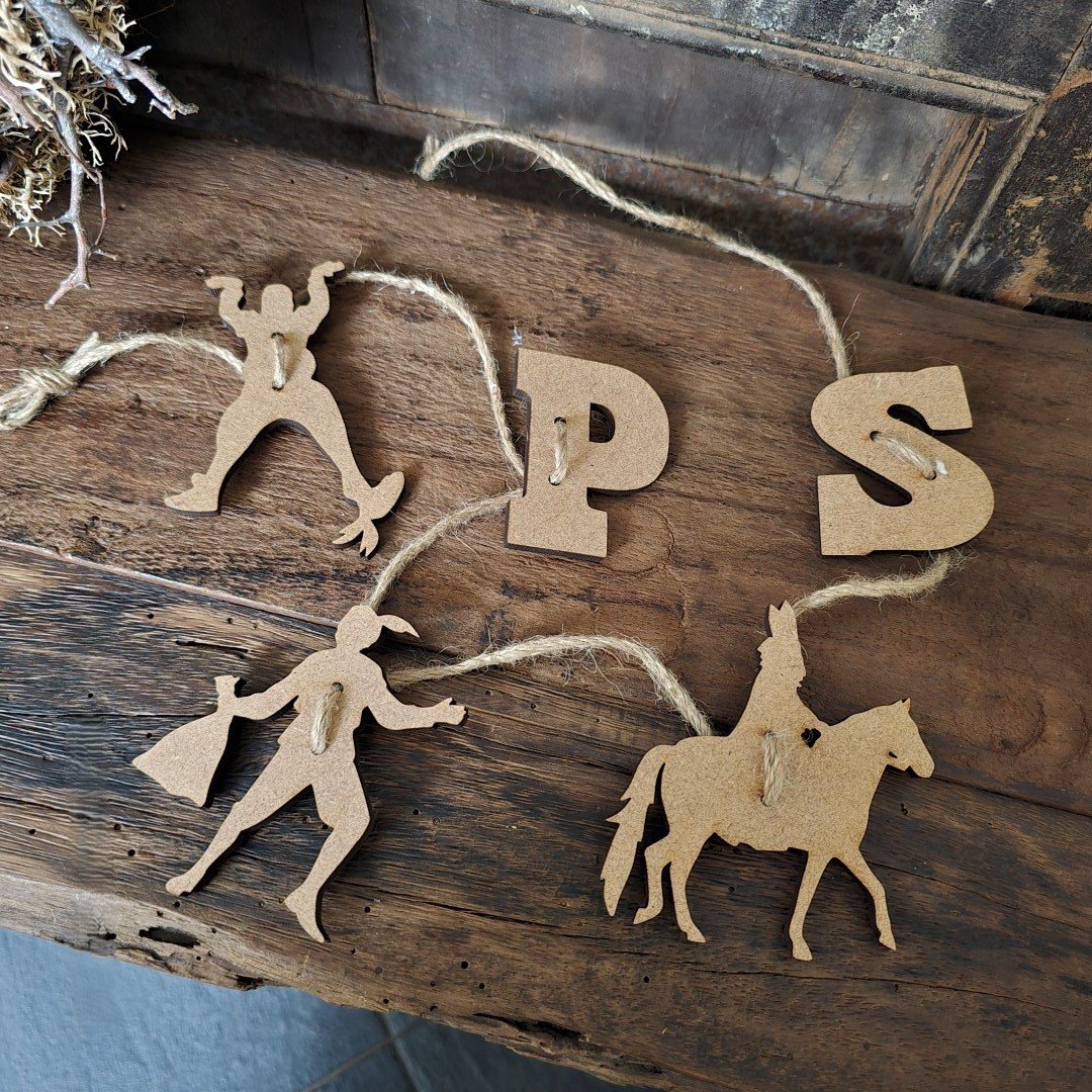 Houten Sinterklaas Slinger- 75 cm || Handmade - Afbeelding 4