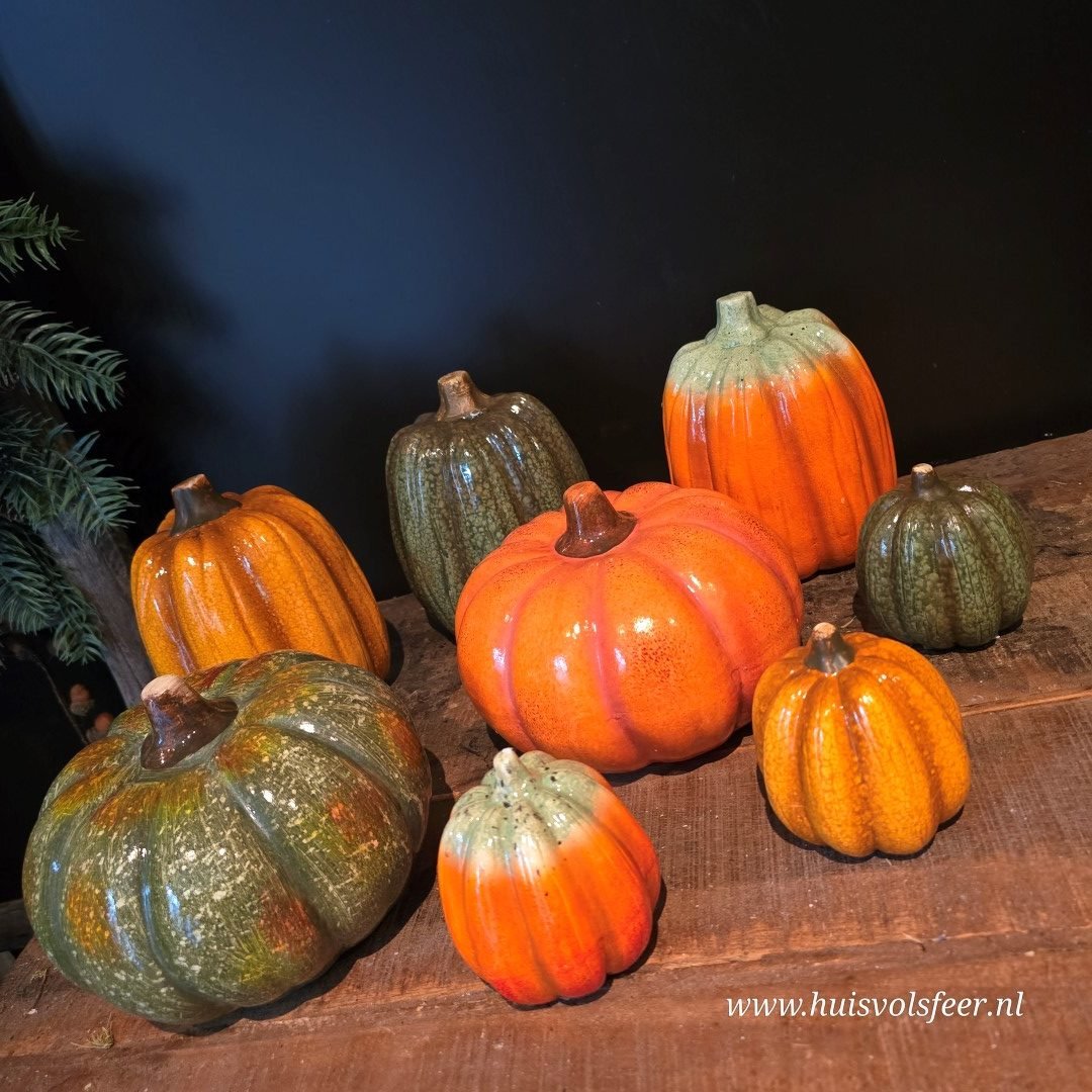 Set van 3 pompoenen || 10 cm - Afbeelding 5