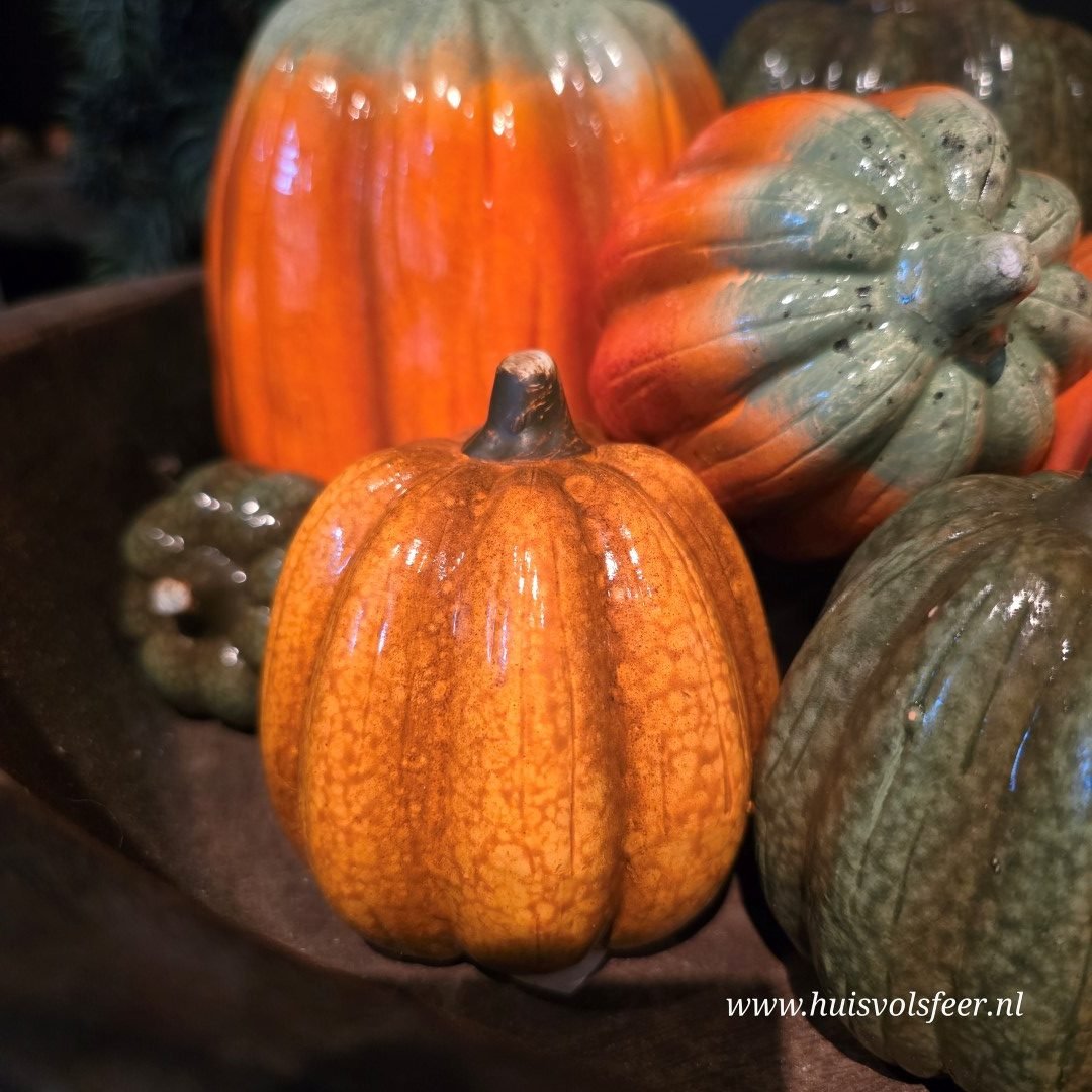 Set van 3 pompoenen || 10 cm - Afbeelding 14
