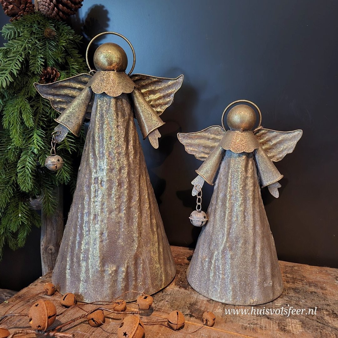 Engel Antiek Goud “Gloria” || 45 cm