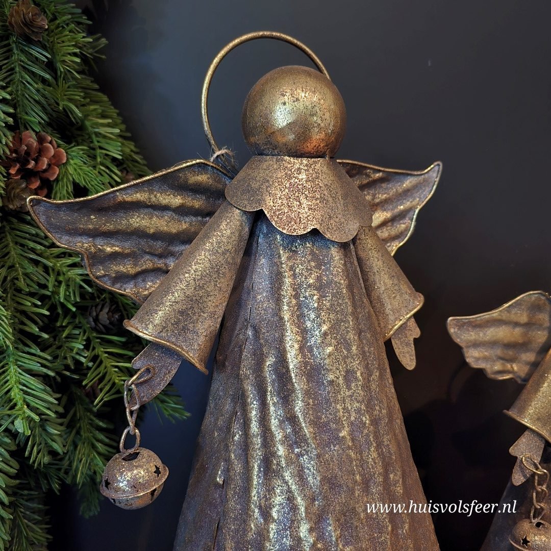 Engel Antiek Goud “Gloria” || 45 cm - Afbeelding 3