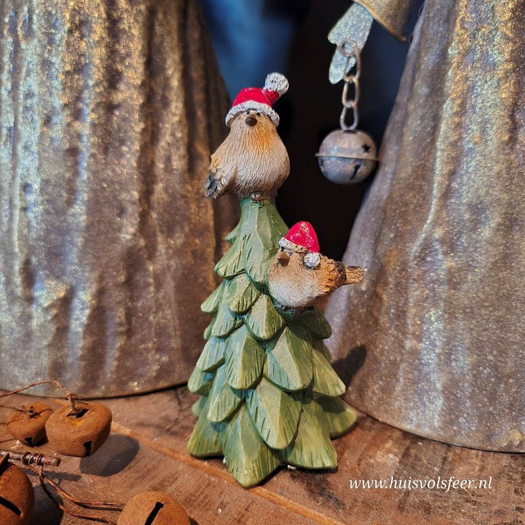 Ornament Kerstboom met Vogeltjes