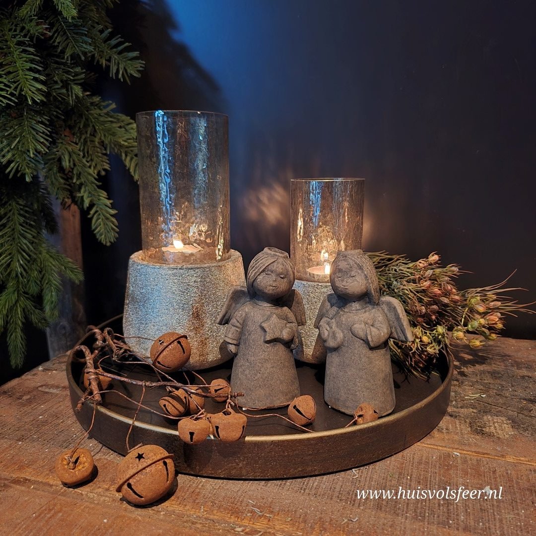 Kersttak met roestkleurige belletjes || 60 cm - Afbeelding 2