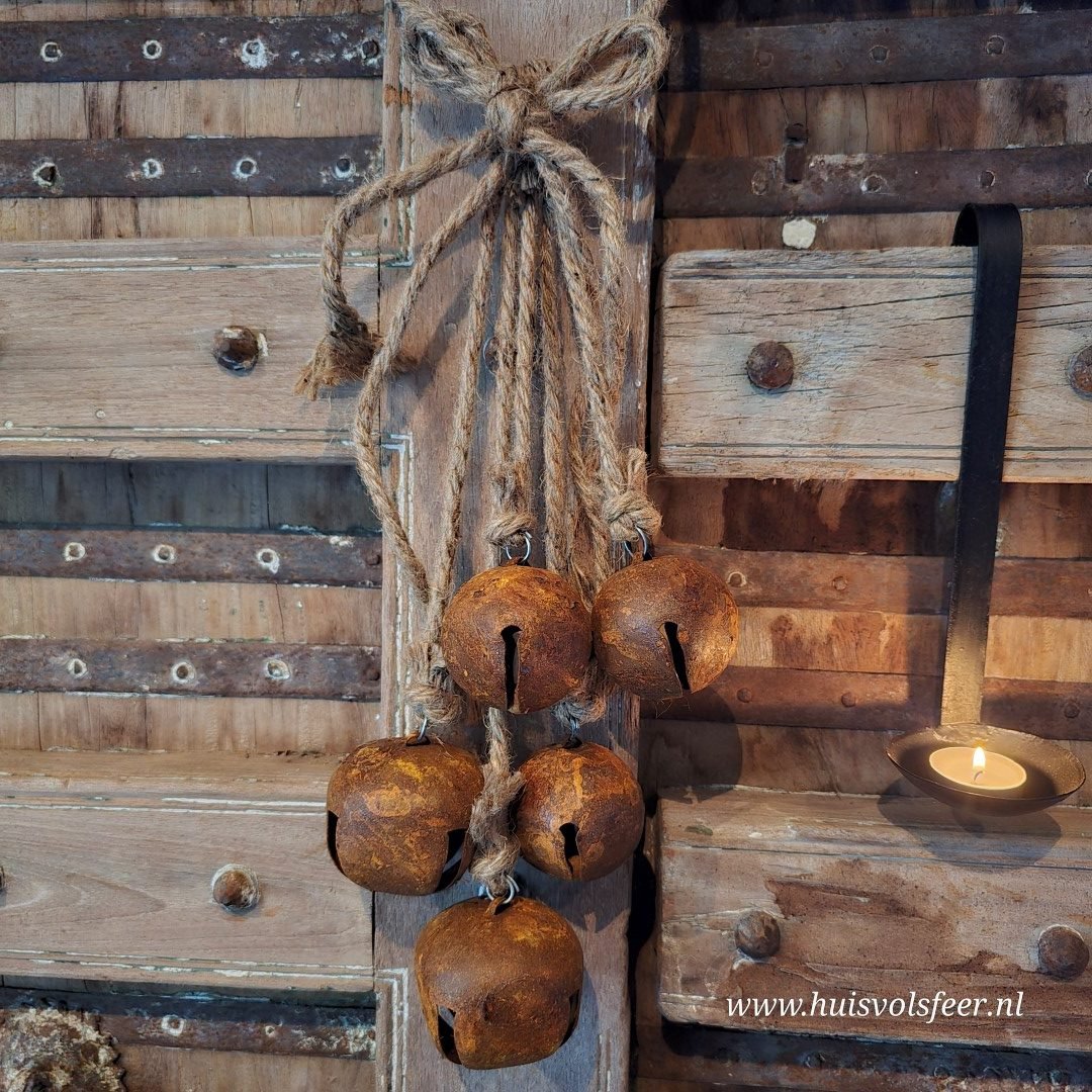 Kersthanger Jute met Bellen - Afbeelding 4