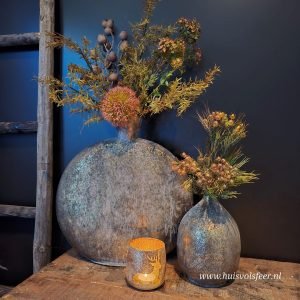 Bottle Metal- Antique Gold Black || 20 cm