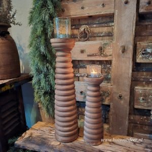 Kandelaar Paulownia- Hout Bruin || 58 cm