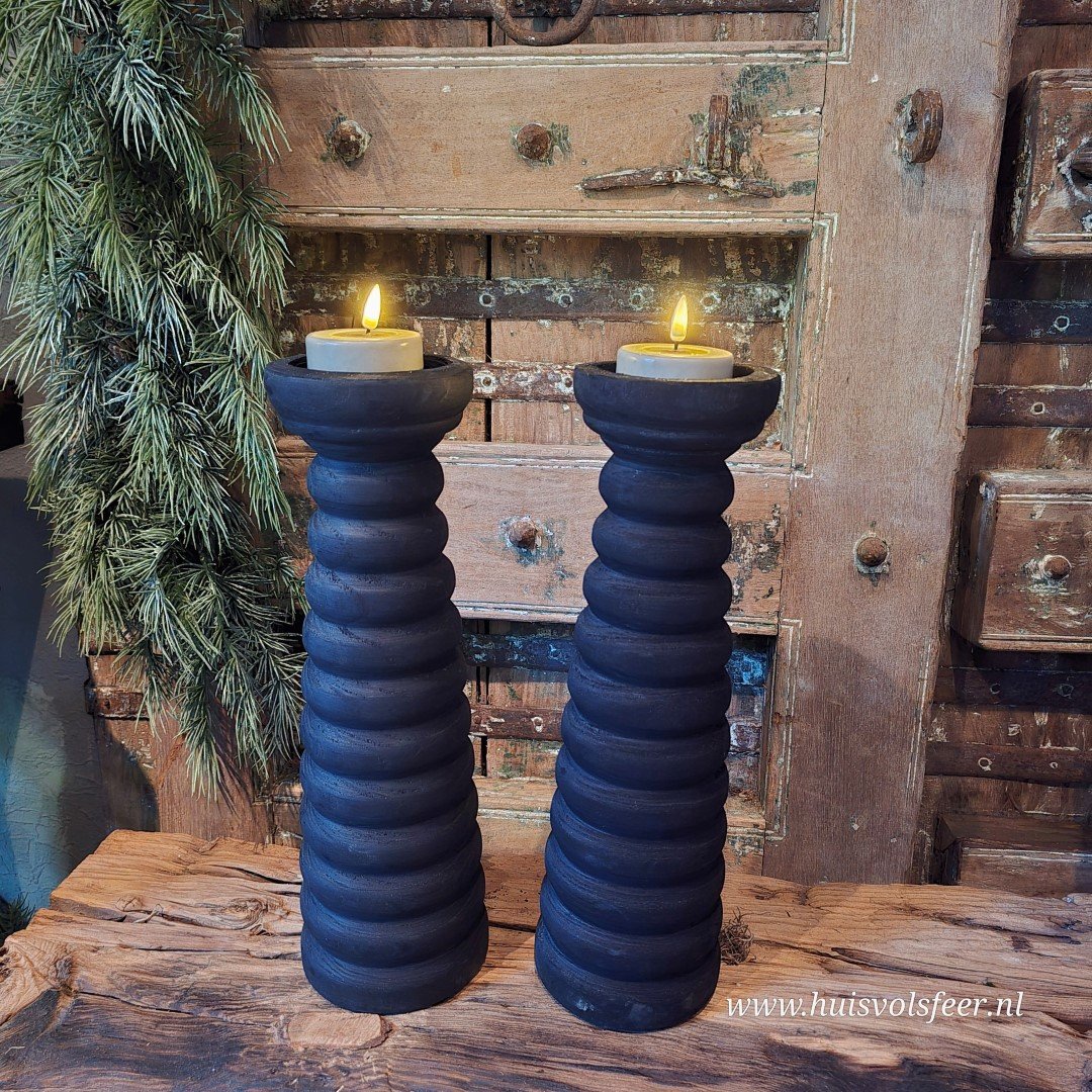 Kandelaar Paulownia- Black || 38 cm - Afbeelding 13