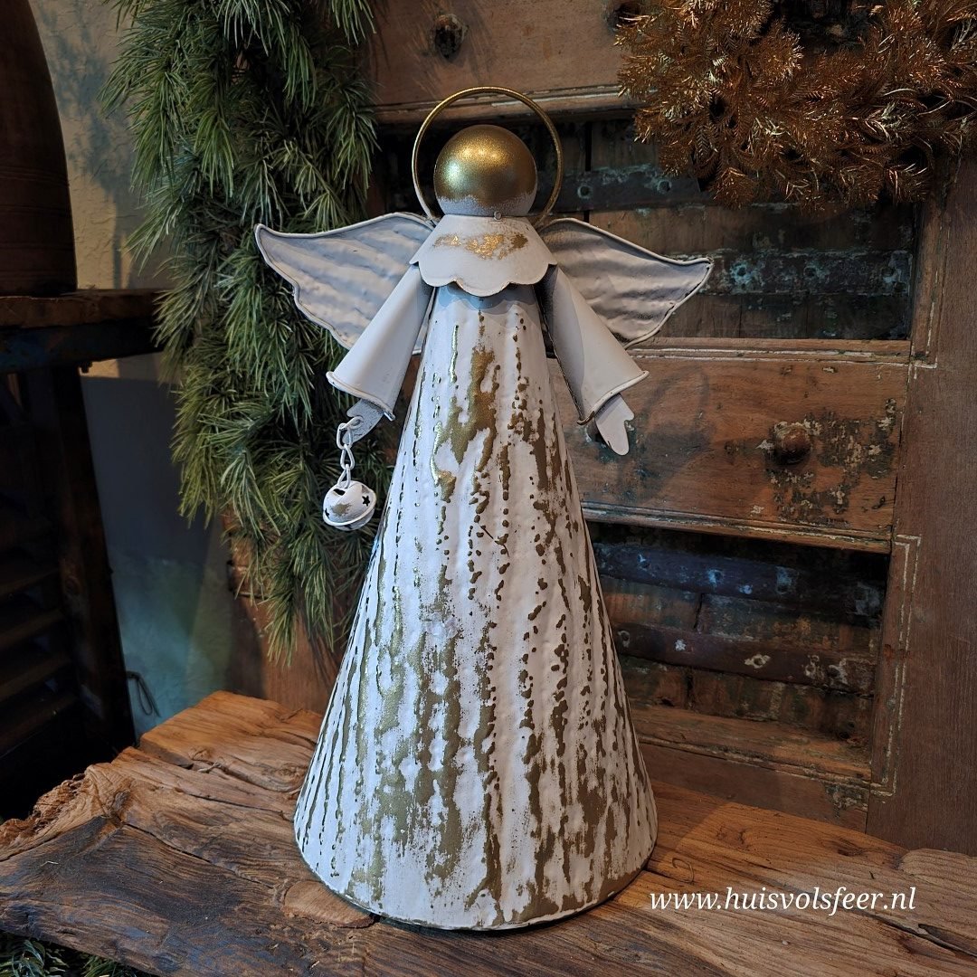 Engel Antiek Witgoud “Kaya” || 45 cm