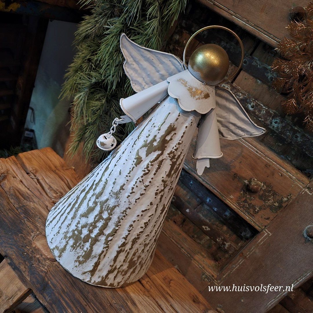 Engel Antiek Witgoud “Kaya” || 45 cm - Afbeelding 2