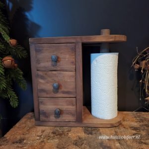 Keukenrolhouder met 3 lades.