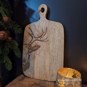 Plate Reindeer Print with Rope