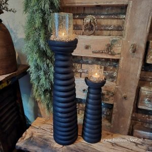 Kandelaar Paulownia- Black || 58 cm