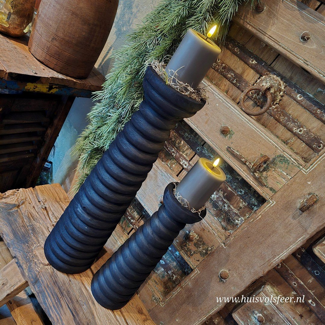 Kandelaar Paulownia- Black || 38 cm - Afbeelding 6