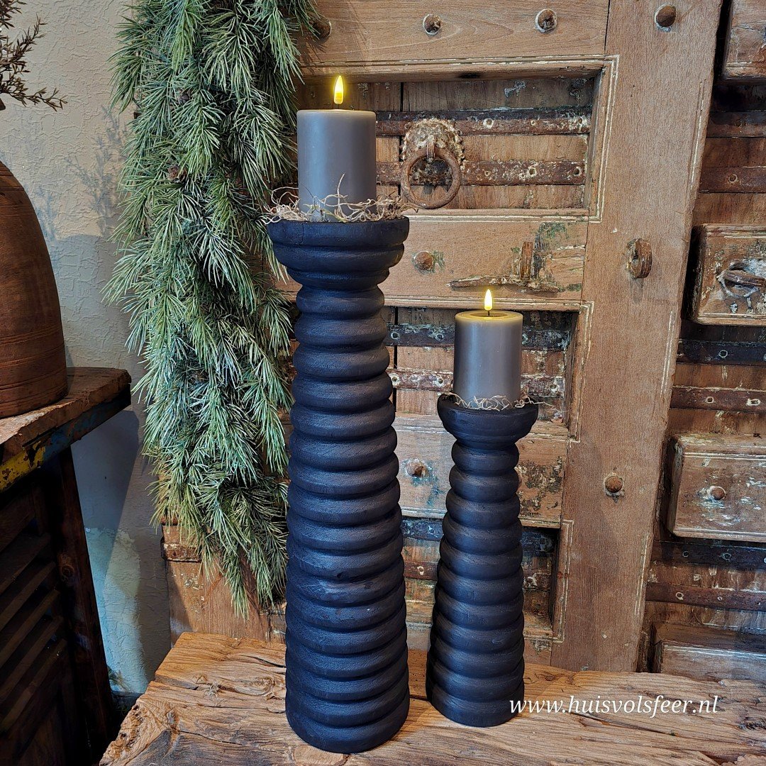 Kandelaar Paulownia- Black || 38 cm - Afbeelding 7