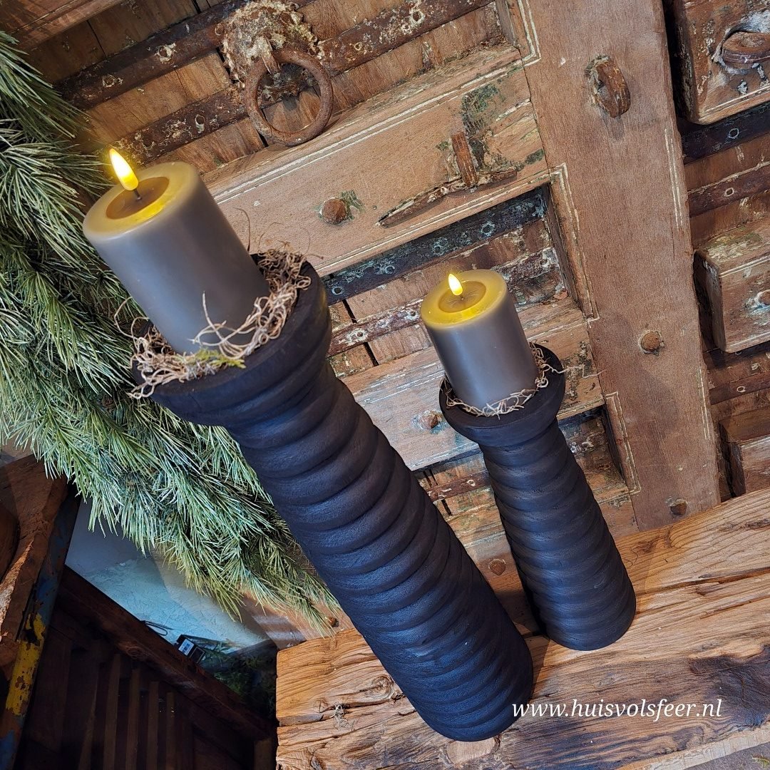 Kandelaar Paulownia- Black || 38 cm - Afbeelding 8