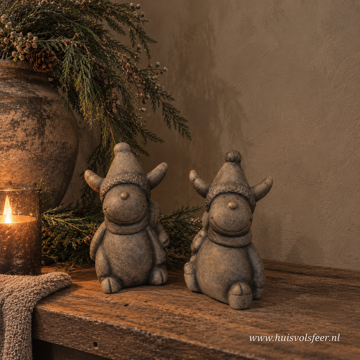 Set of 2 Sitting Rudolph's- Majestic Brown || Brynxz.
