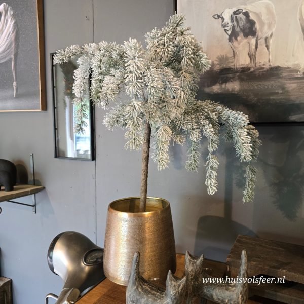 Kunst Kerstboom met Sneeuw || Hangende Dennenboom- 70 cm - Afbeelding 5