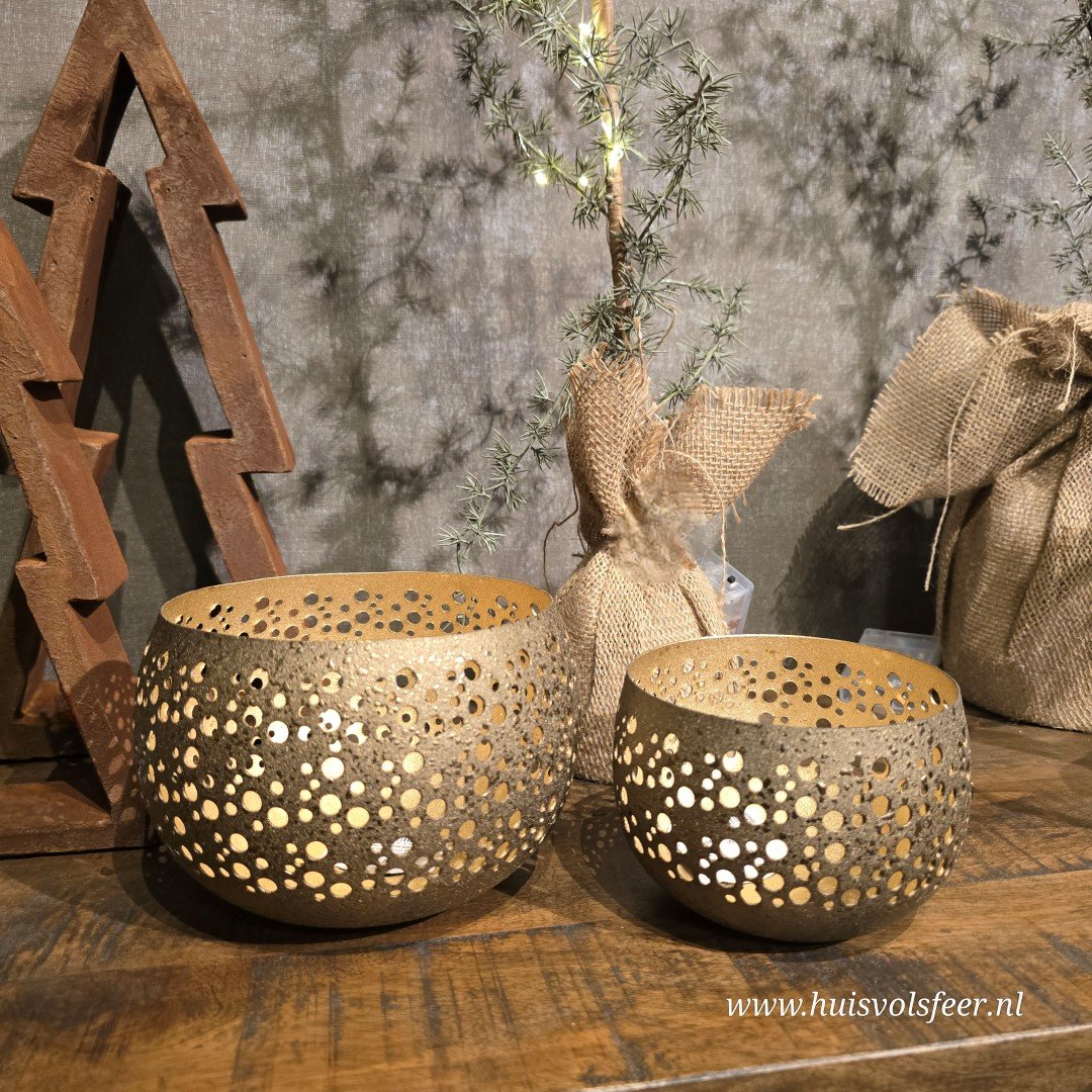 Gold Glow- M || Waxinelichthouder - Afbeelding 8