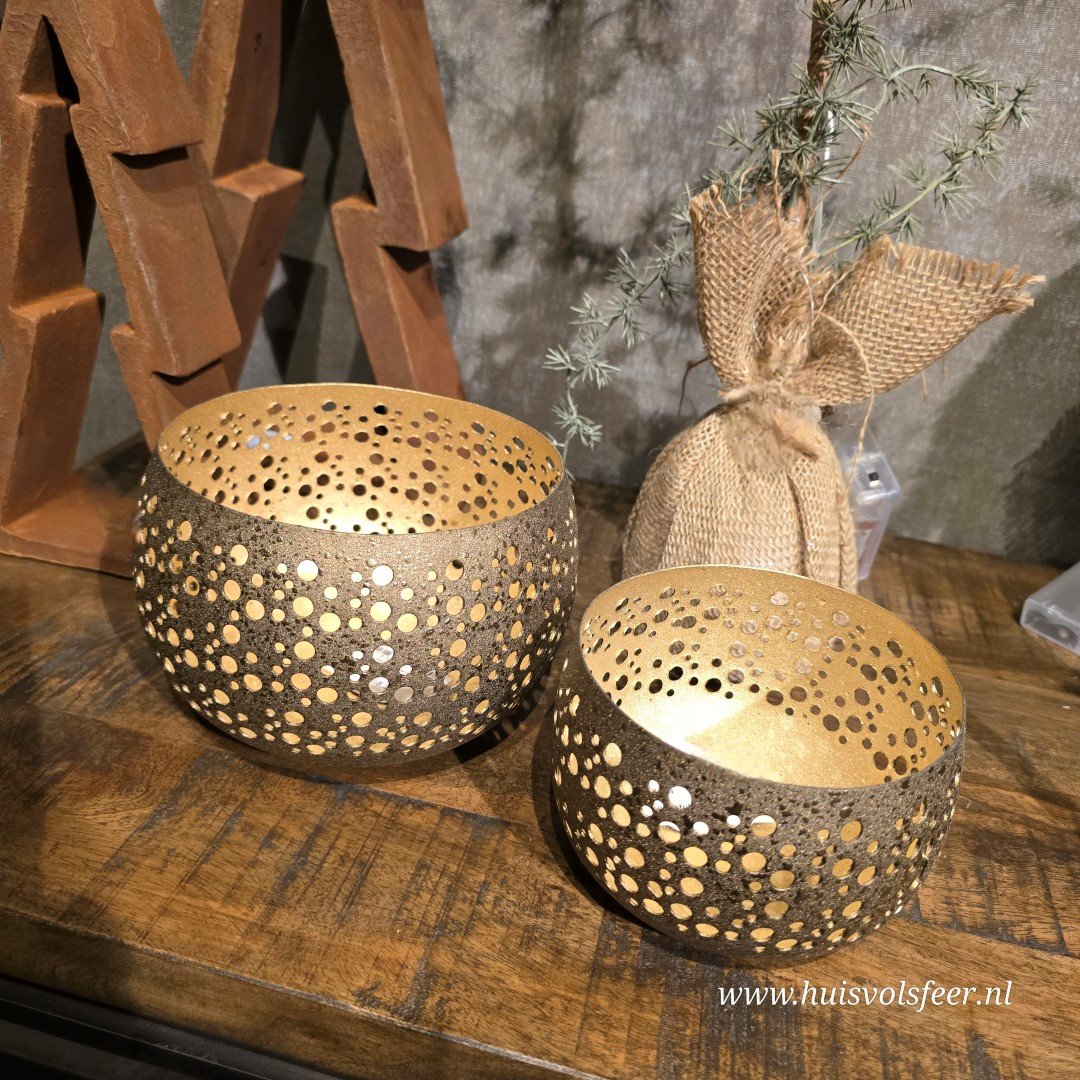 Gold Glow- M || Waxinelichthouder - Afbeelding 9