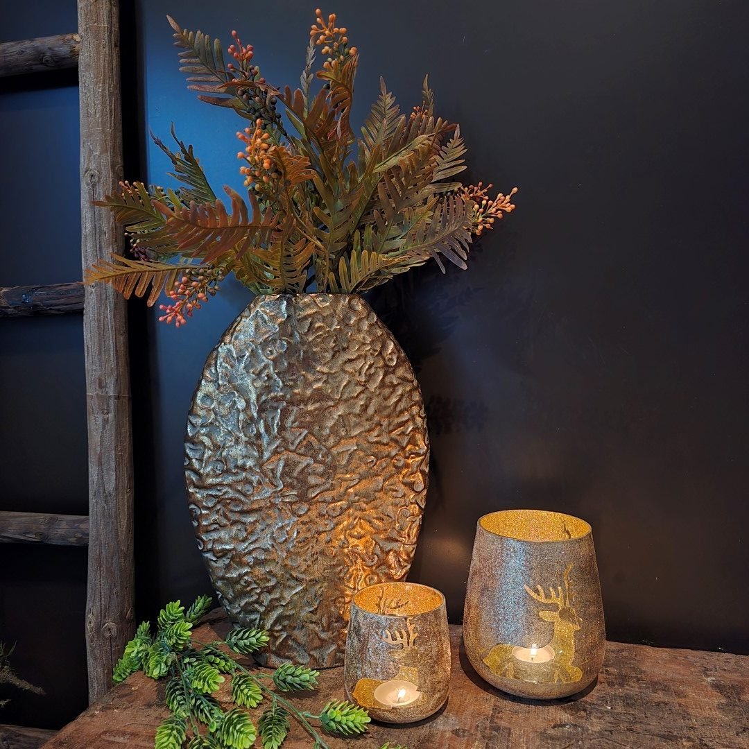 Vaas Linde Hoog- Goud || 36,5 cm - Afbeelding 2