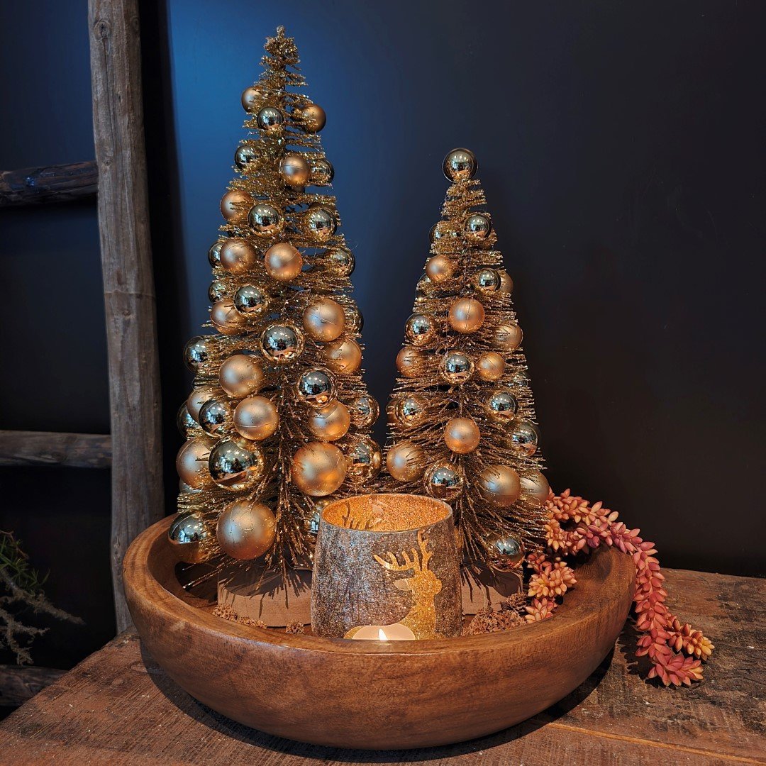 Cone Tree Kerstboom- Goud || 42 cm