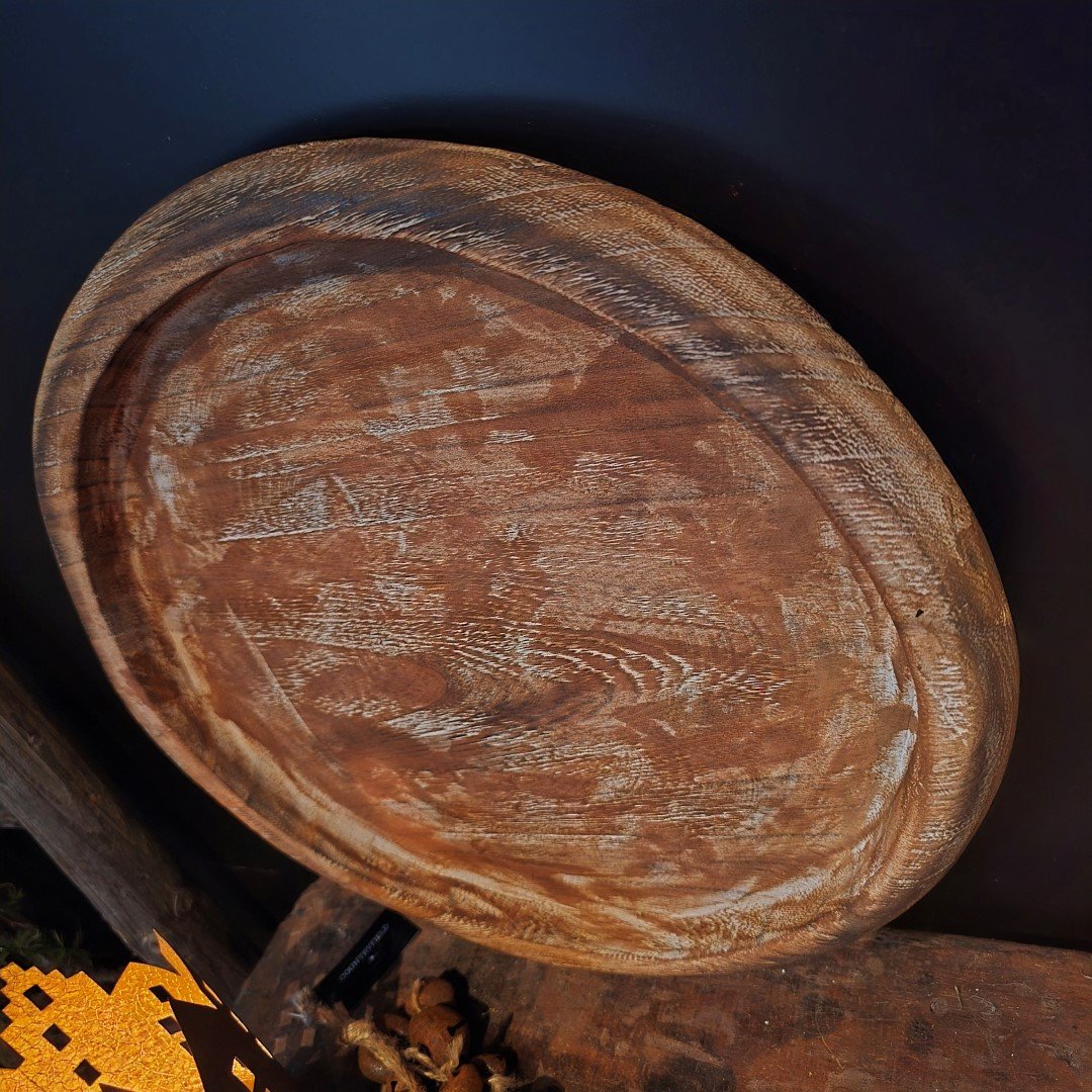 Schaal van paulownia hout || 38 cm - Afbeelding 6