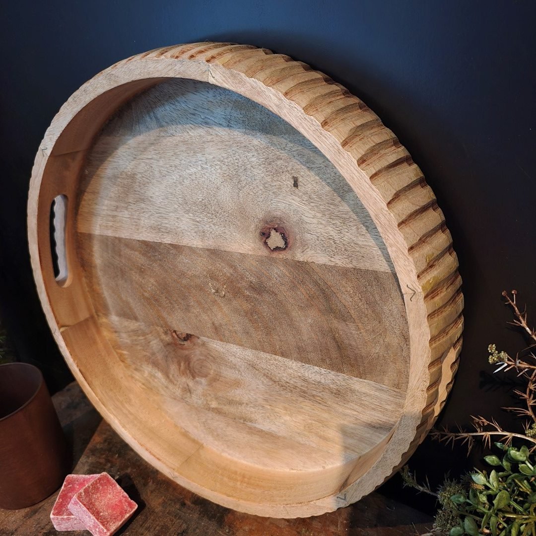 Schaal- Mango hout || 38 cm - Afbeelding 7