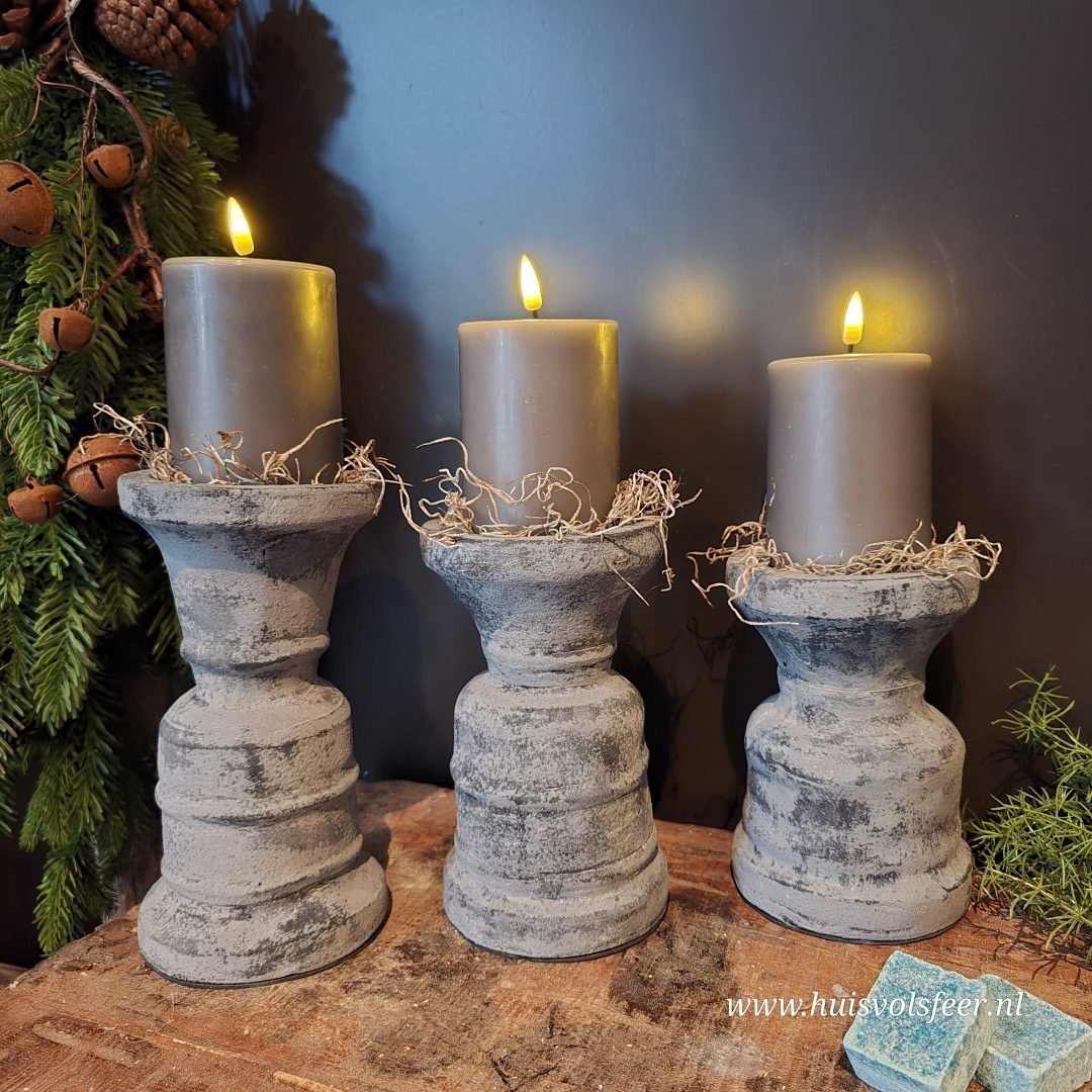 Candleholder Best M- Stone Black || Brynxz.